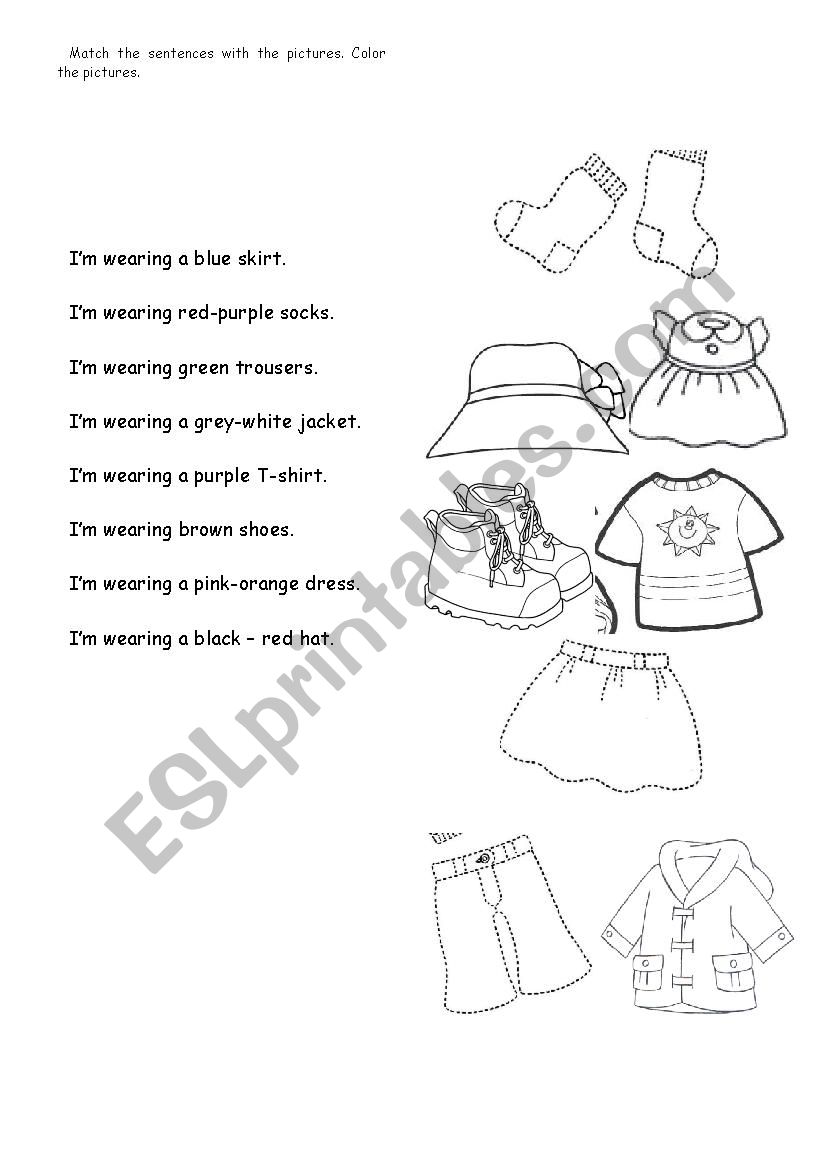 clothes worksheet