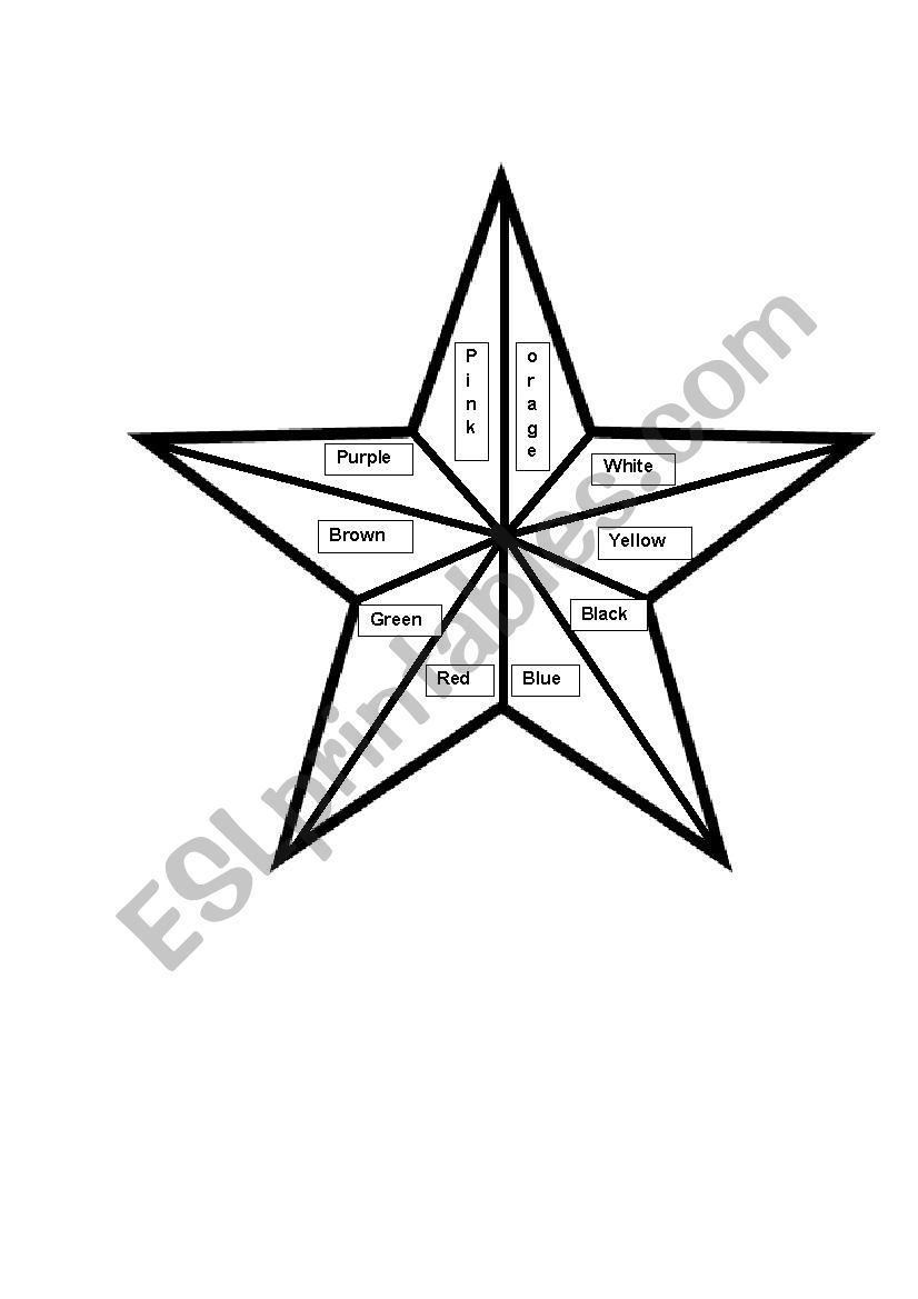COLORED STARS worksheet