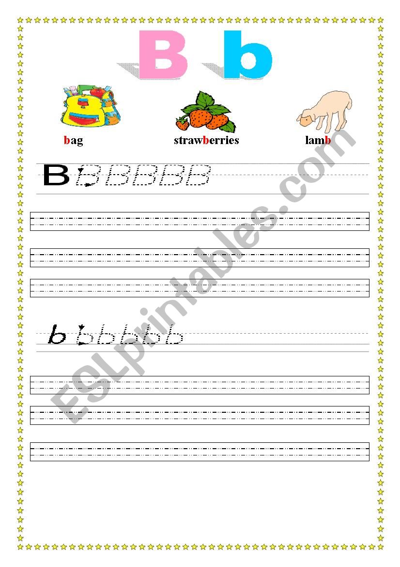 Alphabet Bb worksheet