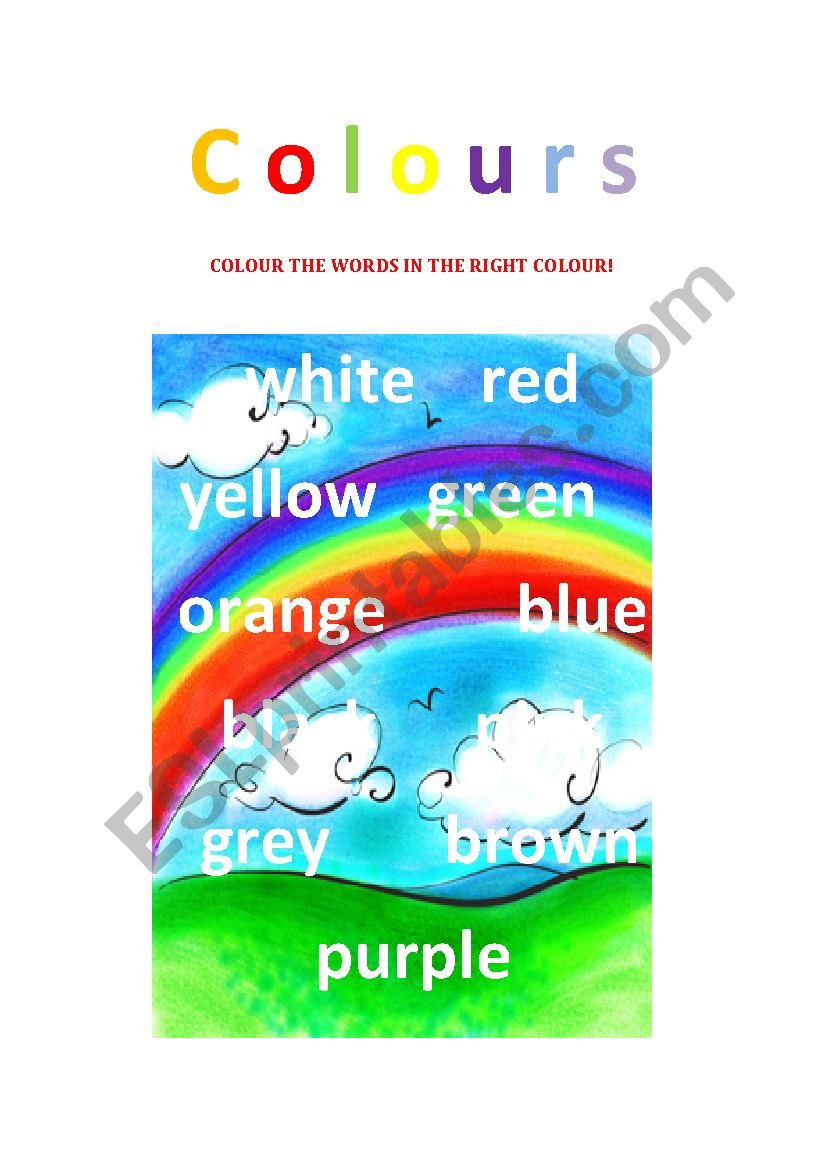 Colour  worksheet