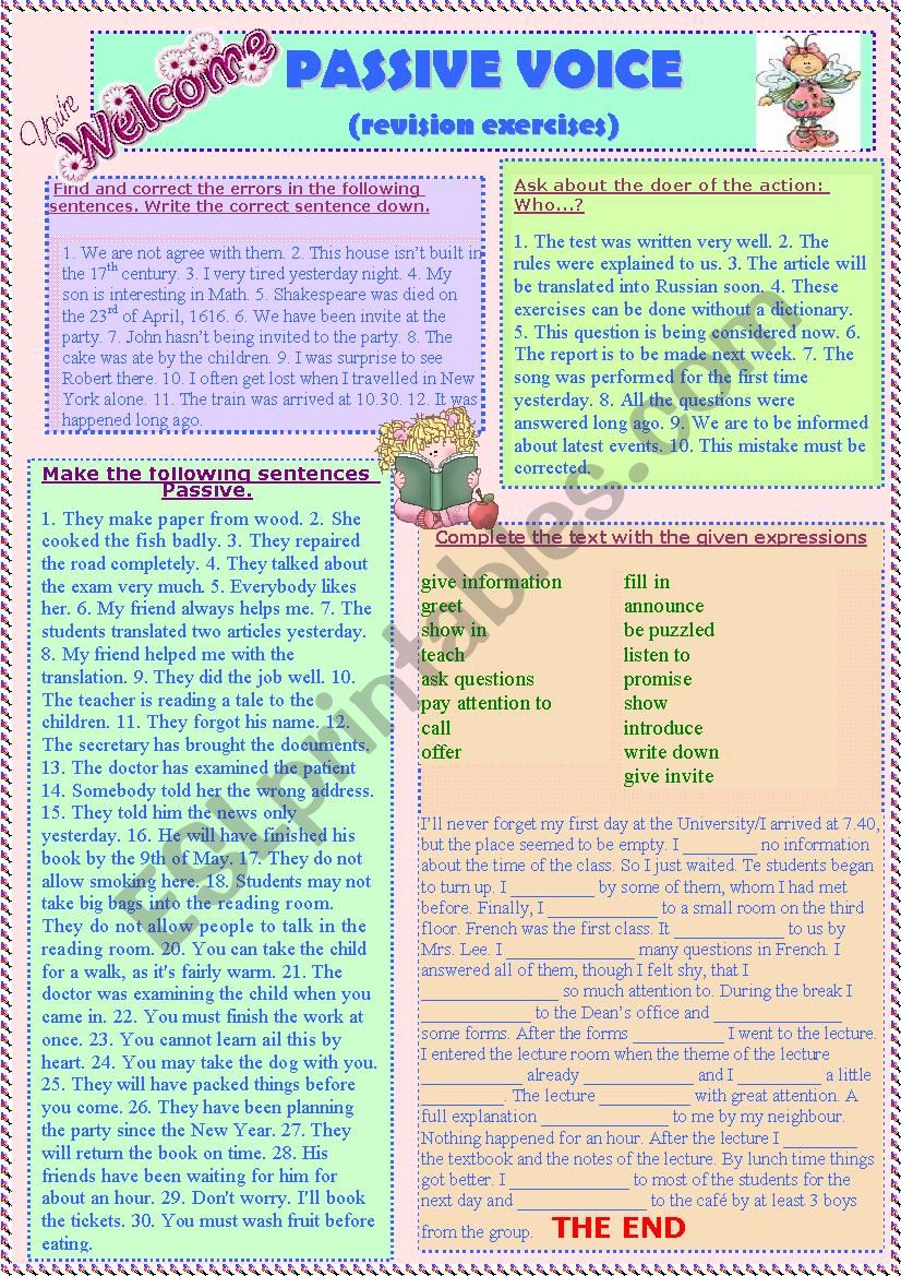 PASSIVE VOICE worksheet