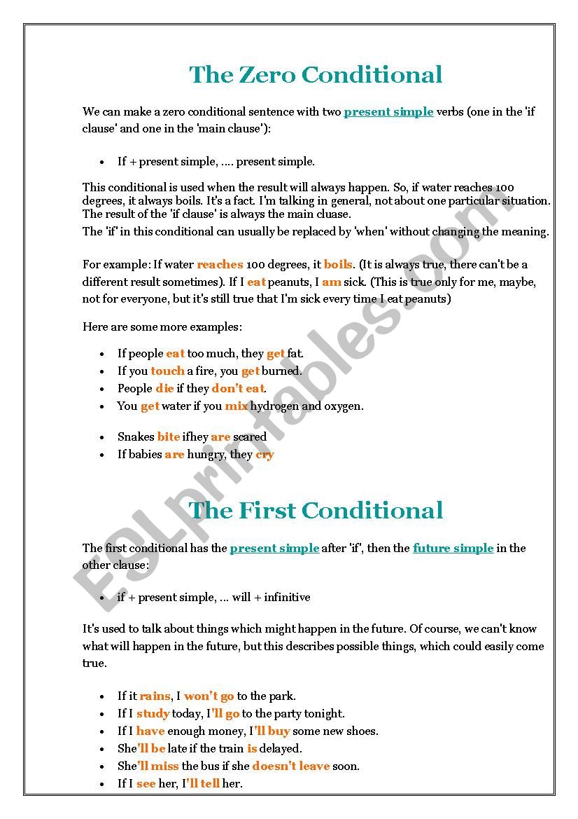 Conditional worksheet