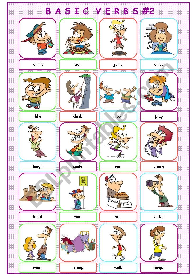 Basic Verbs #2 worksheet