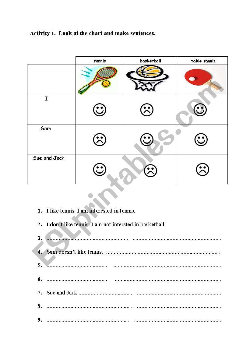 Interested in worksheet