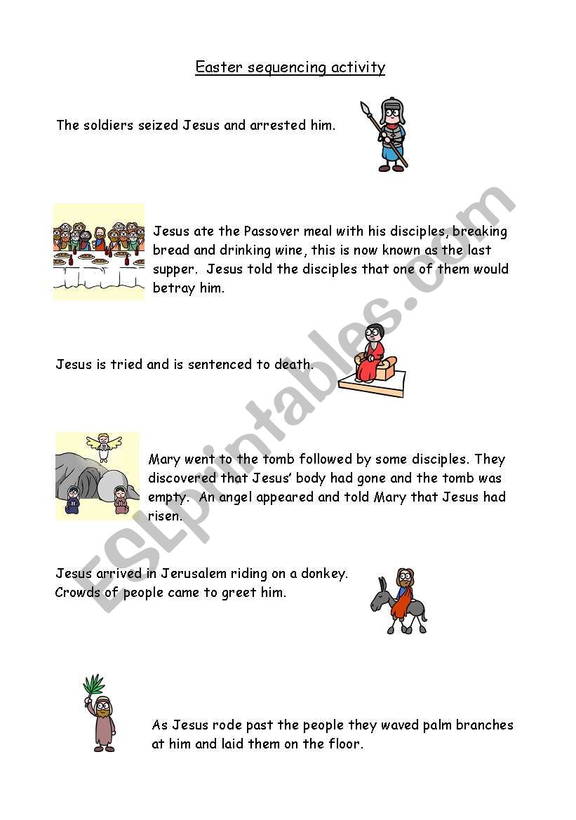 Easter Sequencing worksheet