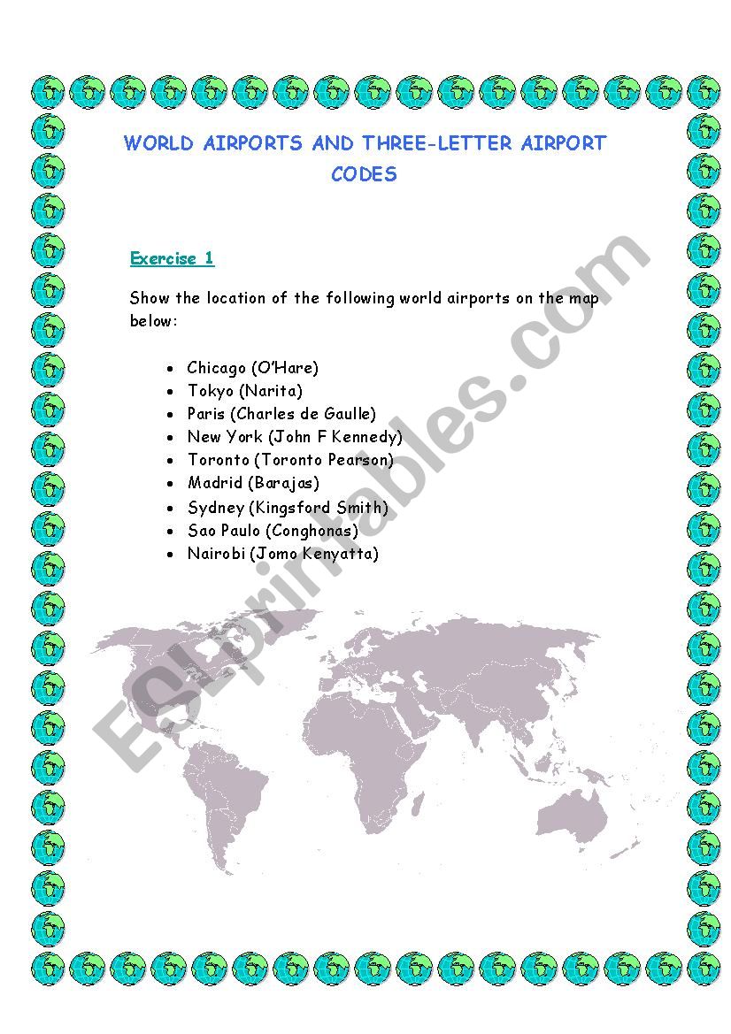 World Airports & three-letter codes