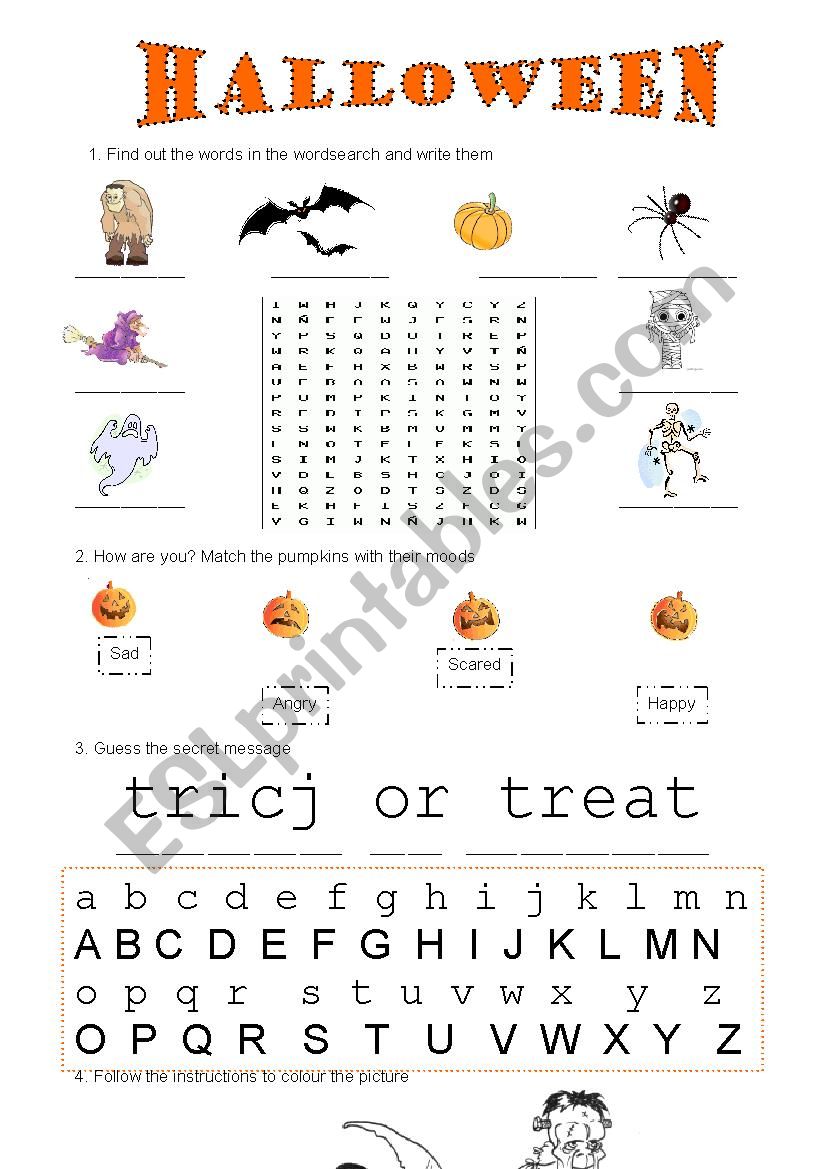 halloween worksheet worksheet