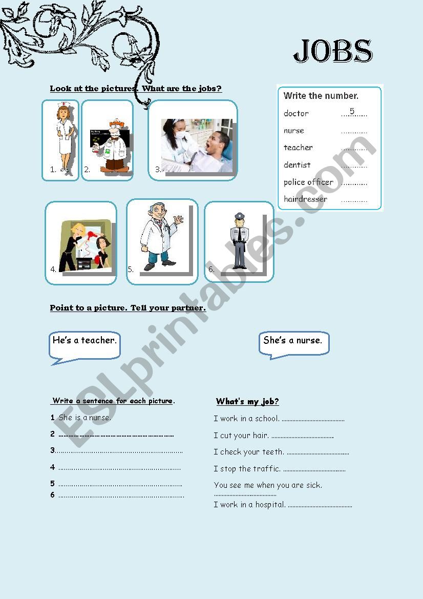 JOBS worksheet