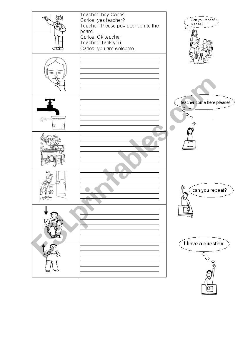 scholol worksheet