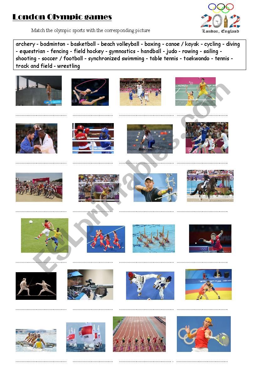 Olympic Games worksheet