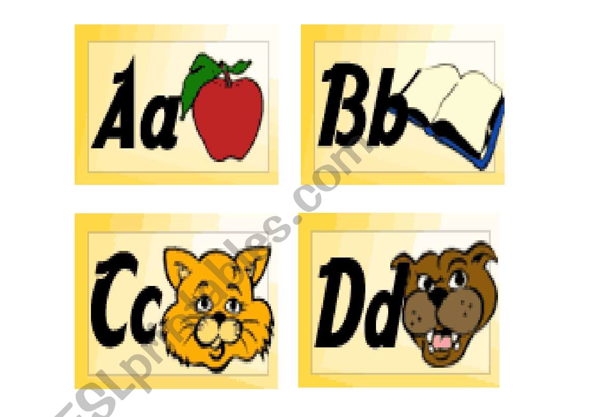 Flash Cards A-D worksheet