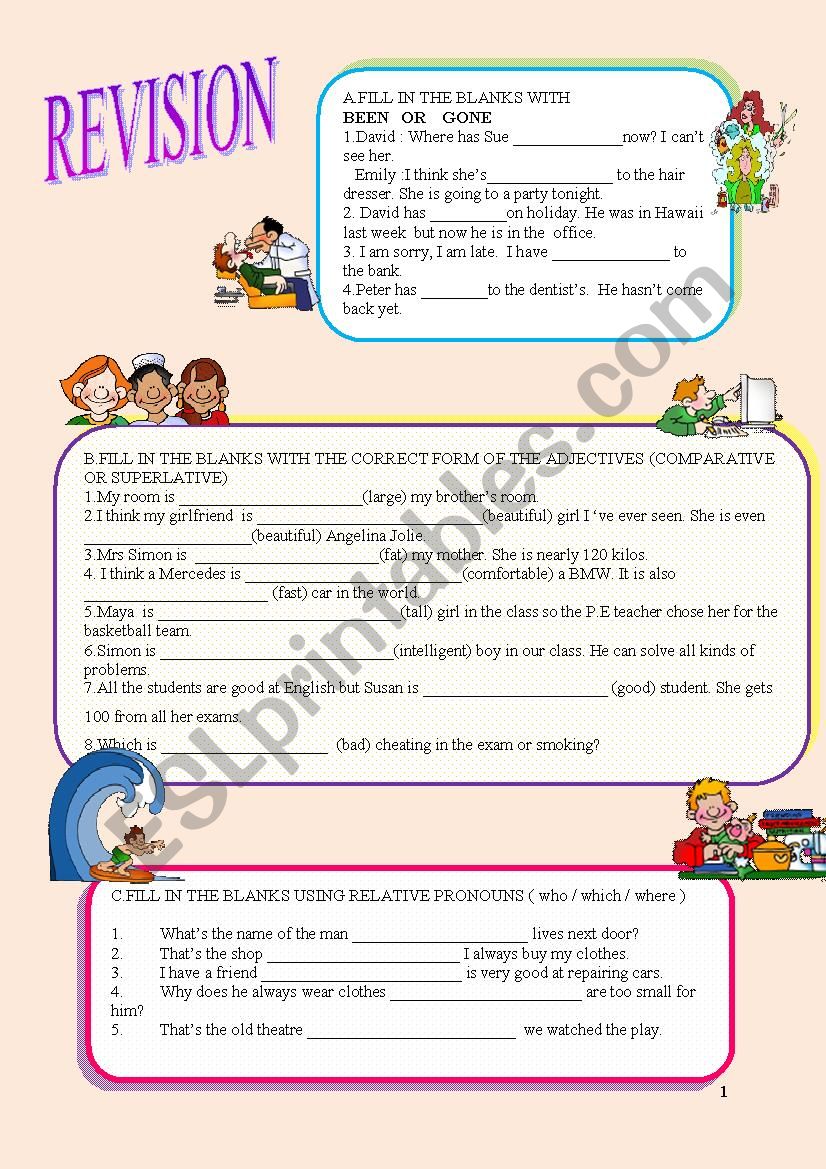 REVISION  worksheet