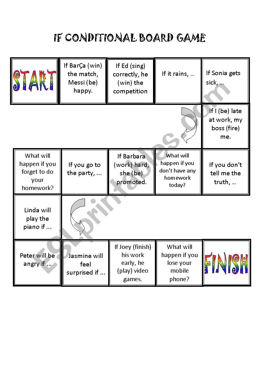 First Conditional Game worksheet