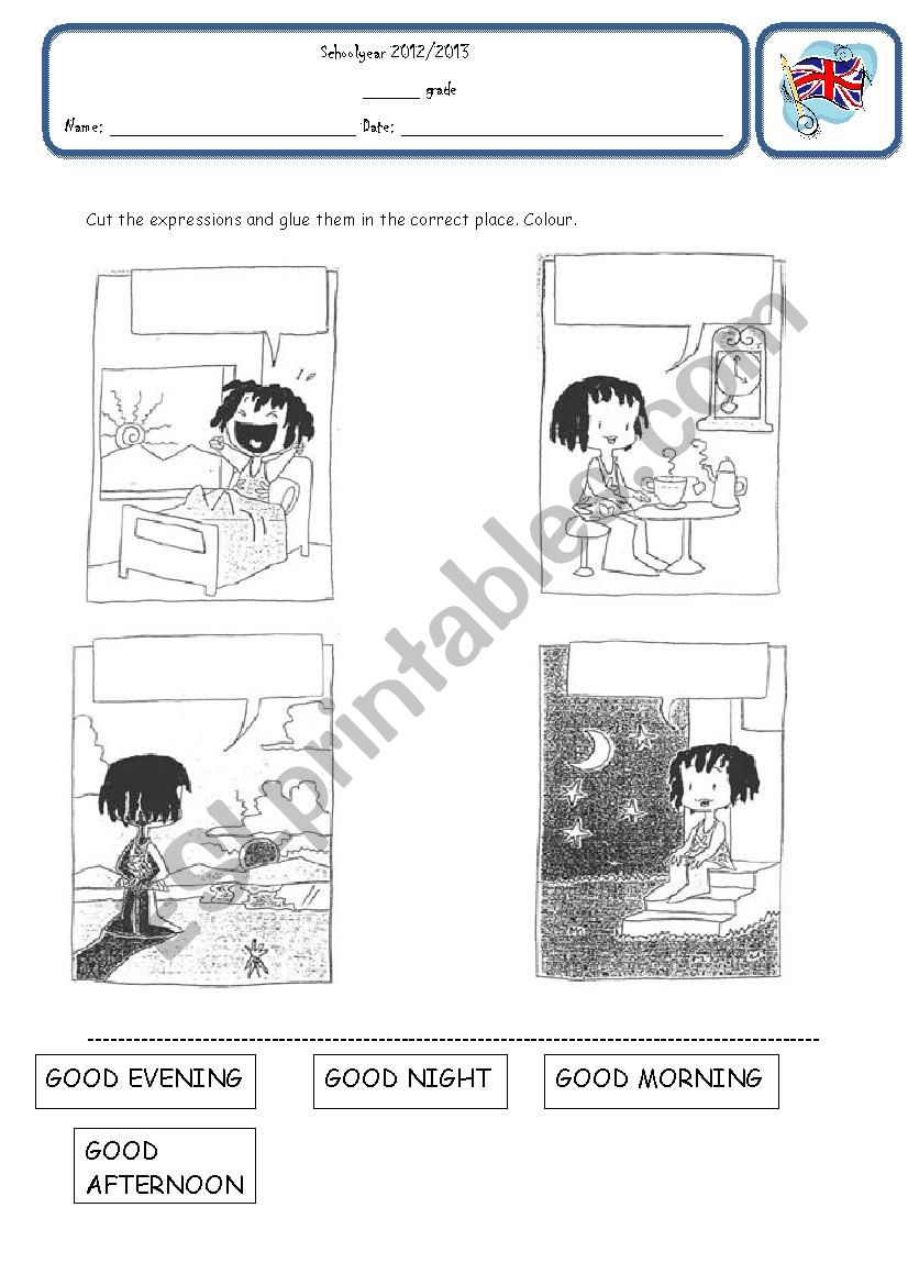 Greetings worksheet