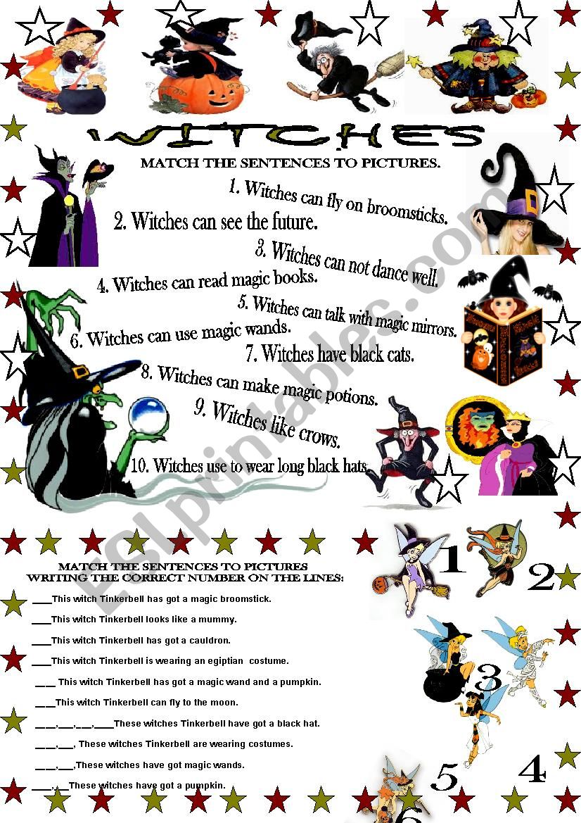 WITCHES worksheet