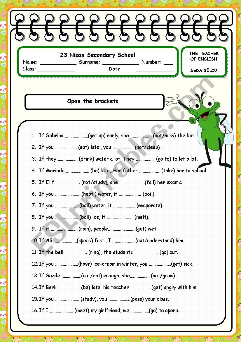 Conditionals worksheet