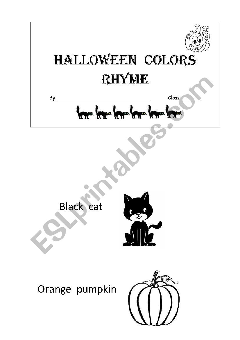 halloween chant  3 pages  worksheet