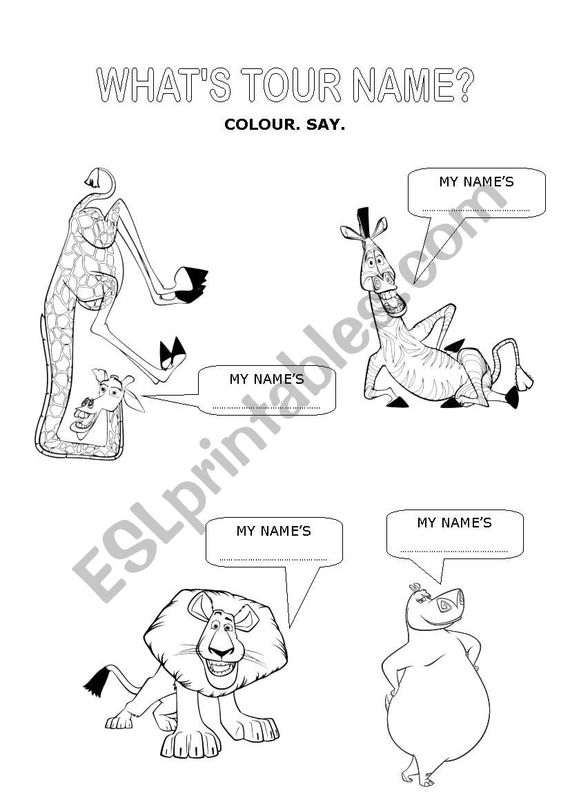 whatÂ´s your name? worksheet