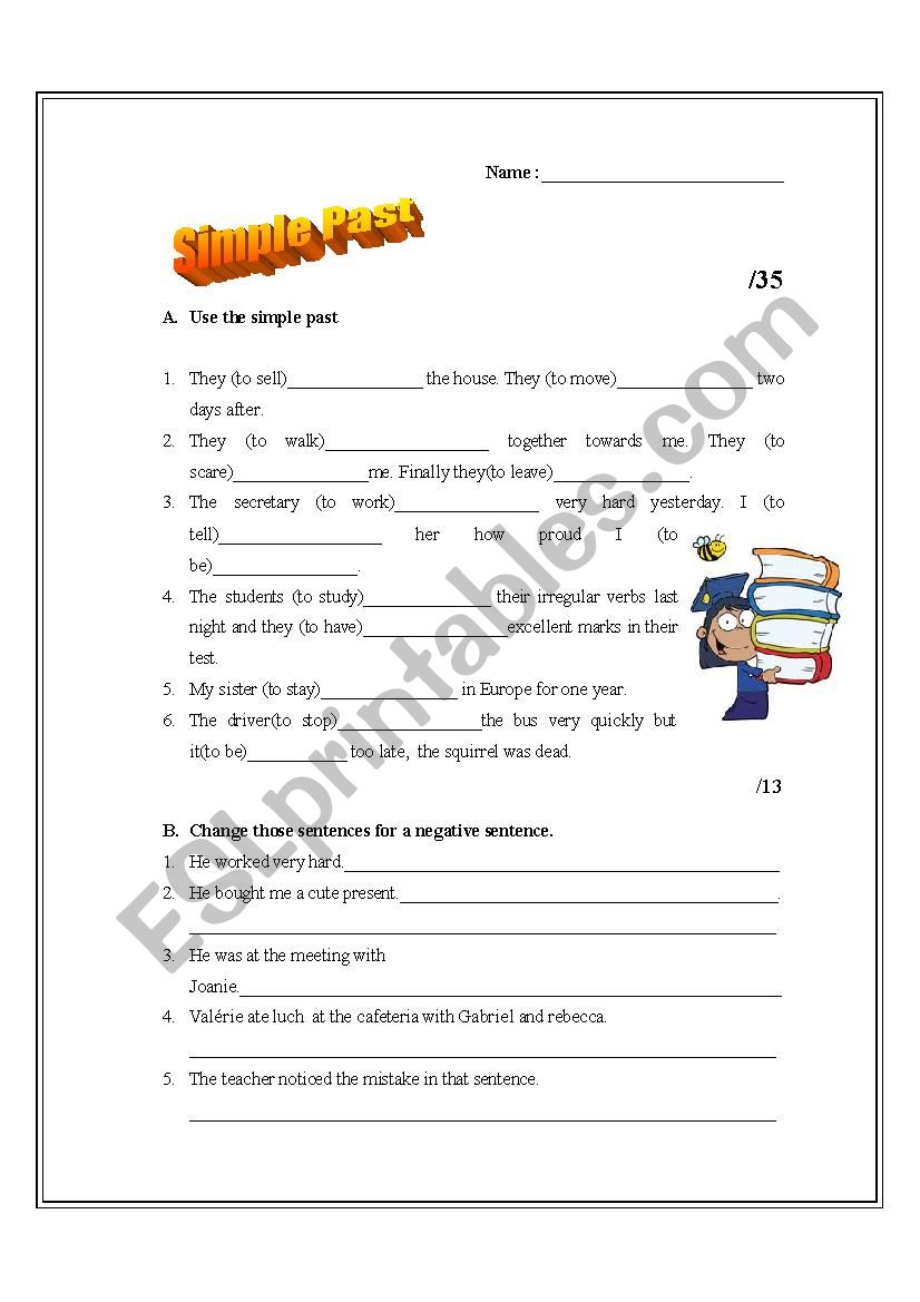 Simple Past worksheet