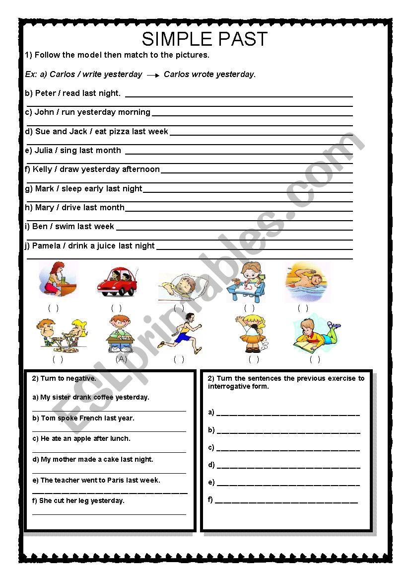 Past Simple - Irregular verbs worksheet