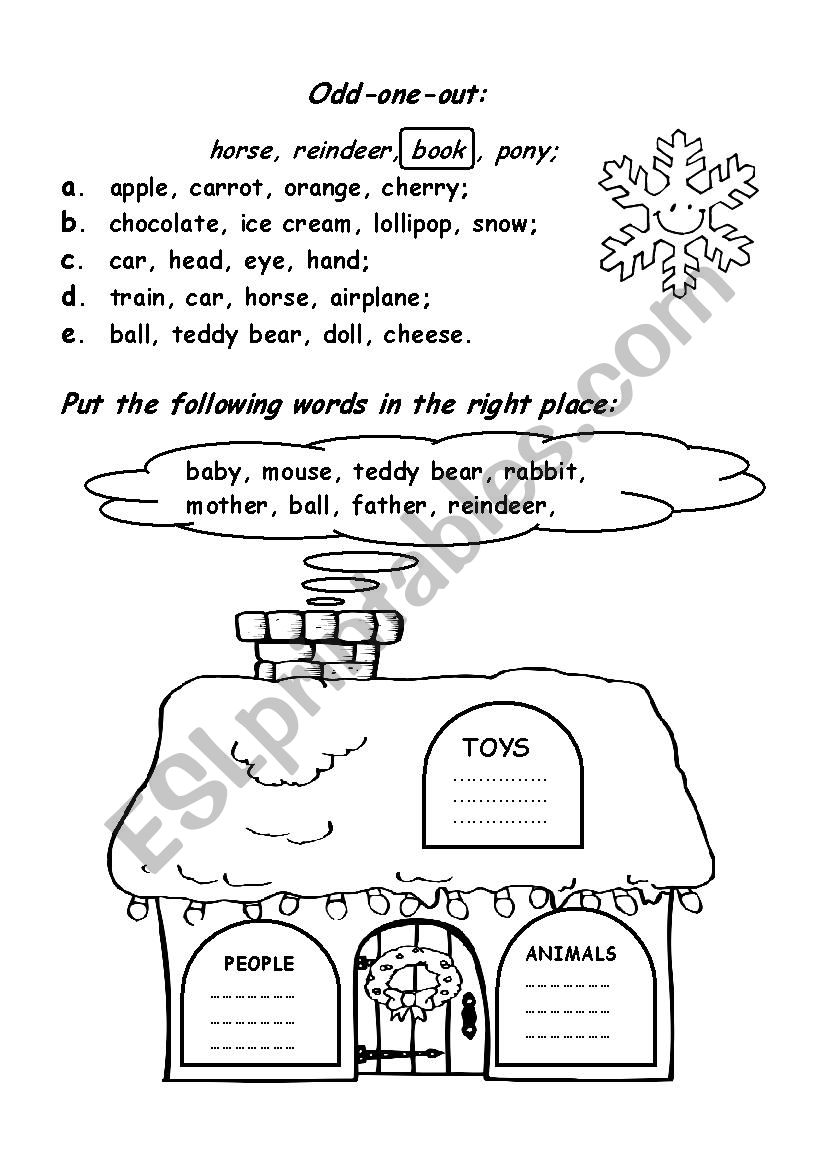 odd-one-out worksheet