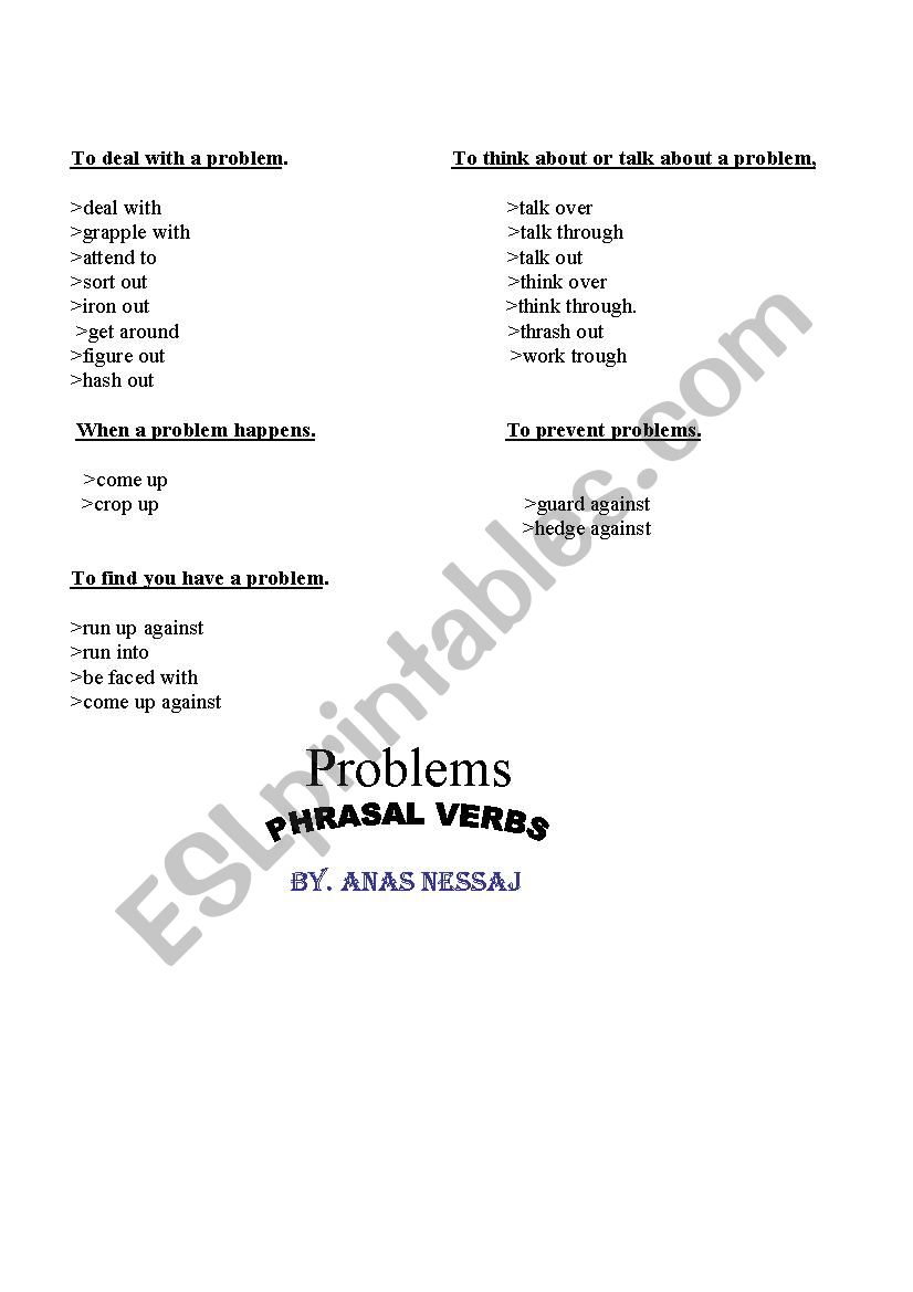 Phrasal Verbs related to the word 