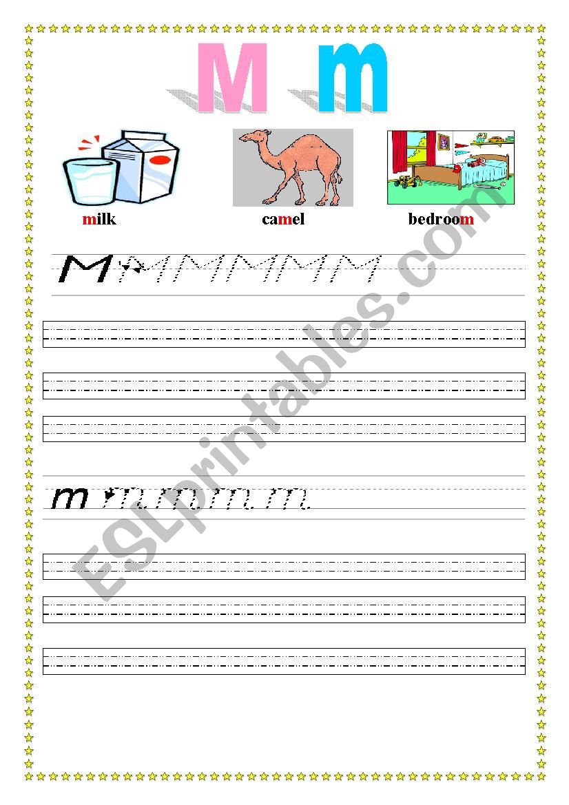 Alphabet Mm worksheet