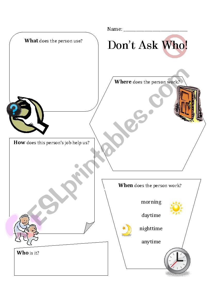 DonÂ´t Ask Who! worksheet