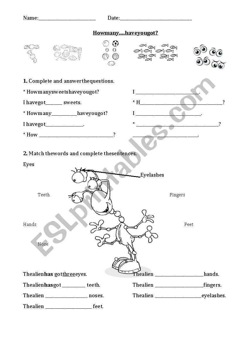 How many... have you got? worksheet