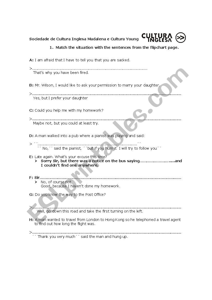 the worksheet with dialogs for teenagers, there are lots of different activities on the worksheet