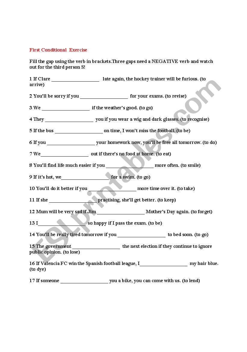 if clause worksheet