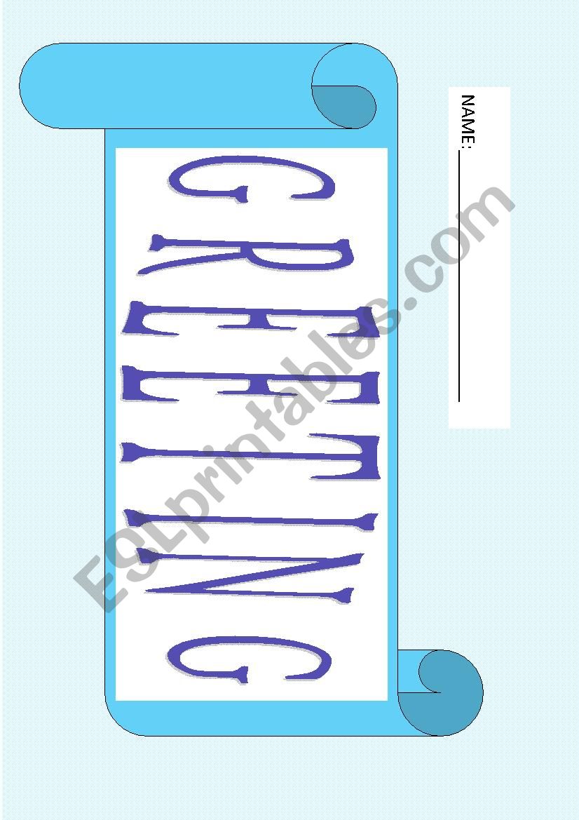 greeting 1/2 worksheet