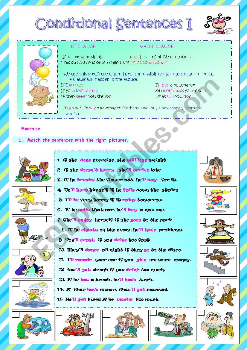 Conditional sentences I worksheet