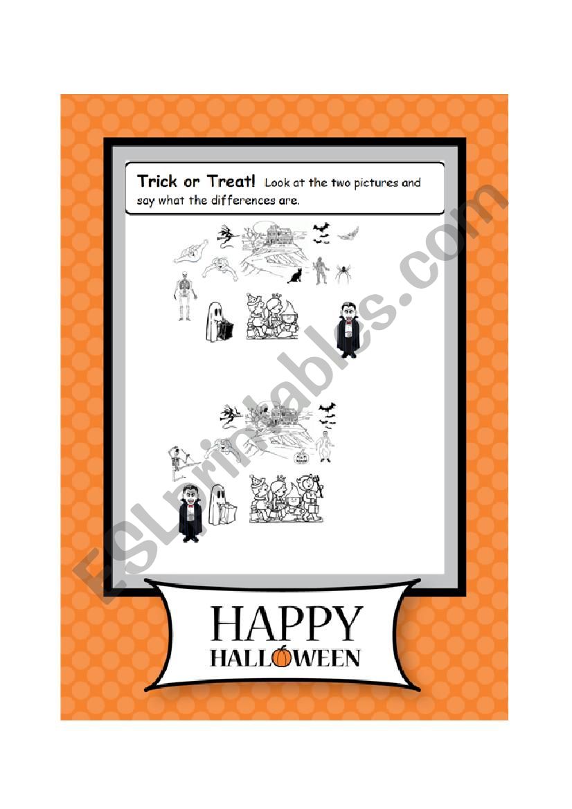 Trick or Treat worksheet