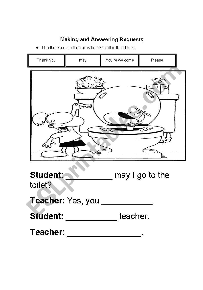 Making and Answering Requests worksheet