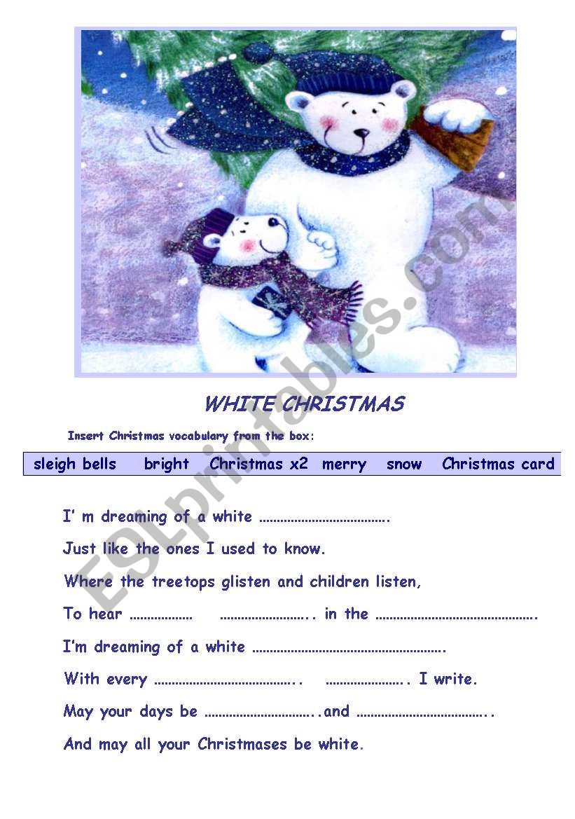 White Christmas worksheet worksheet