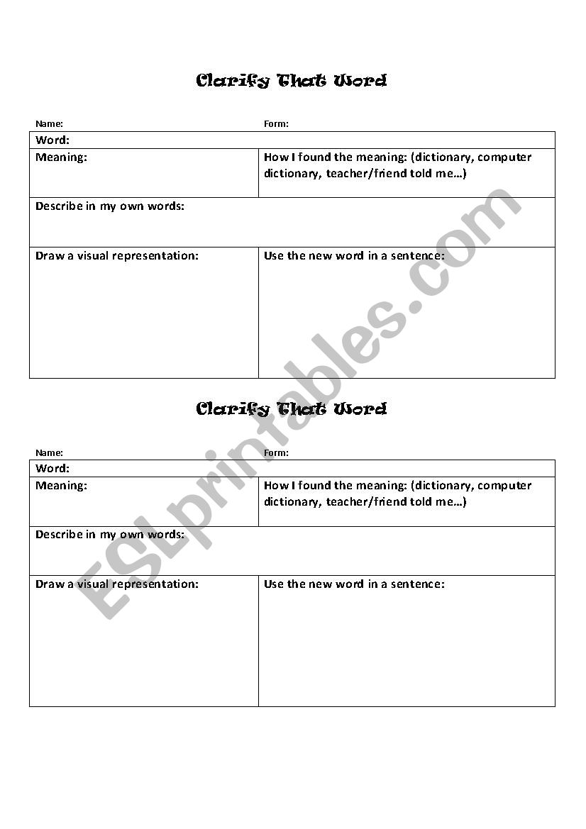 Clarify that Word worksheet