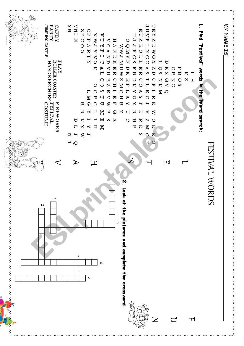 Festival worksheet worksheet