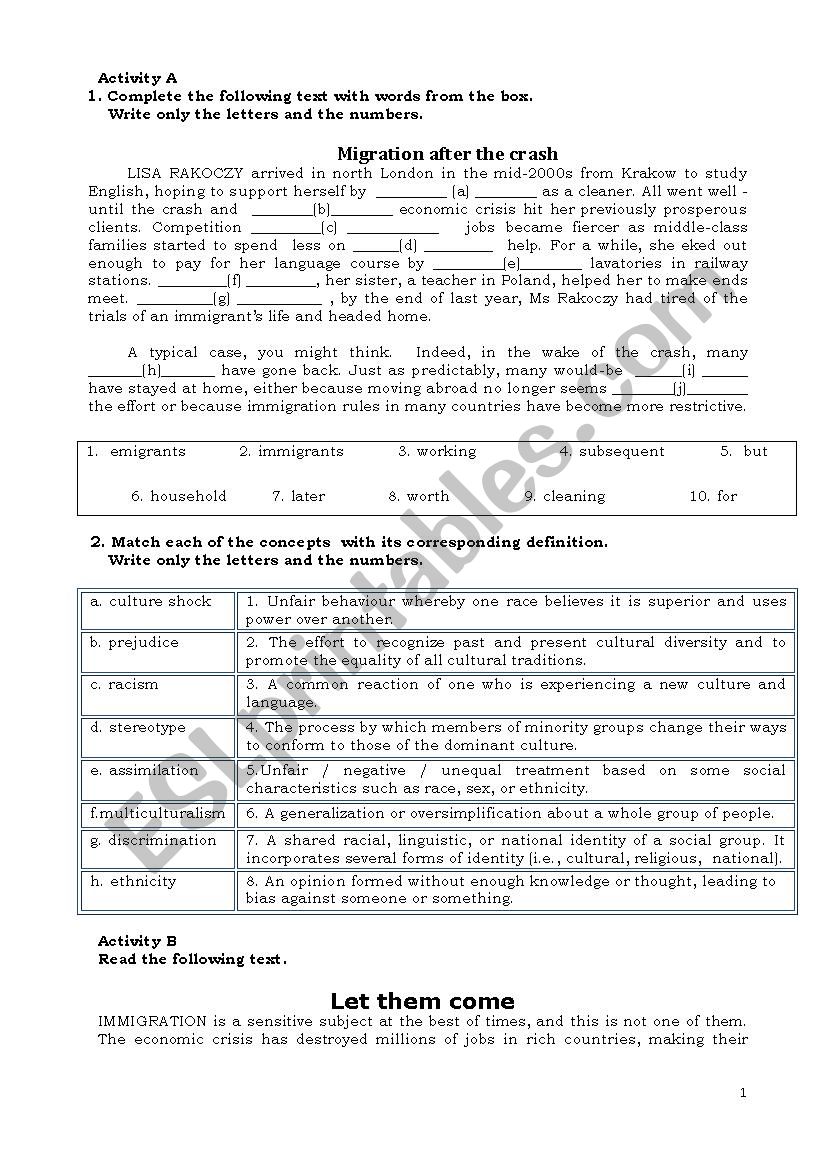 Let them come_immigration test