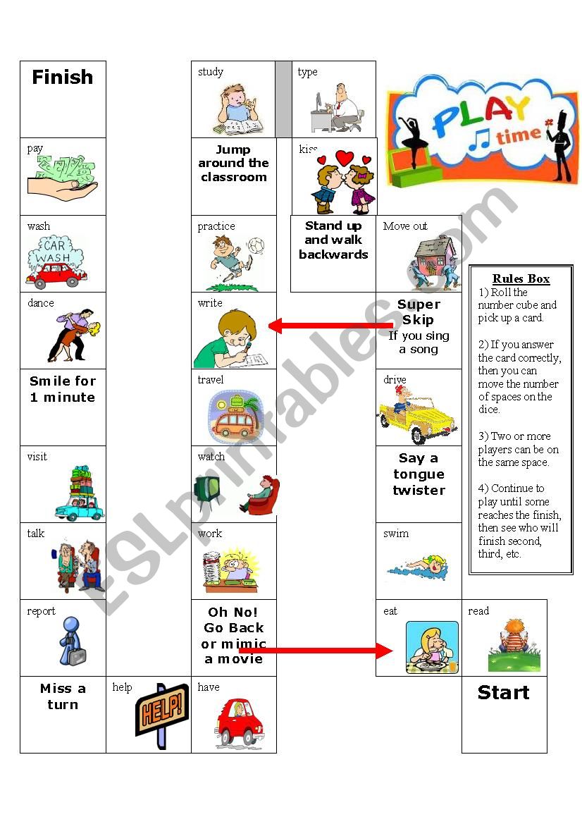 base-form-verb-board-game-esl-worksheet-by-oscar1reyes