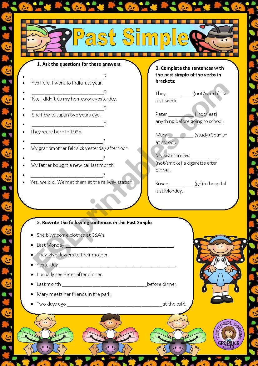 PAST SIMPLE  worksheet