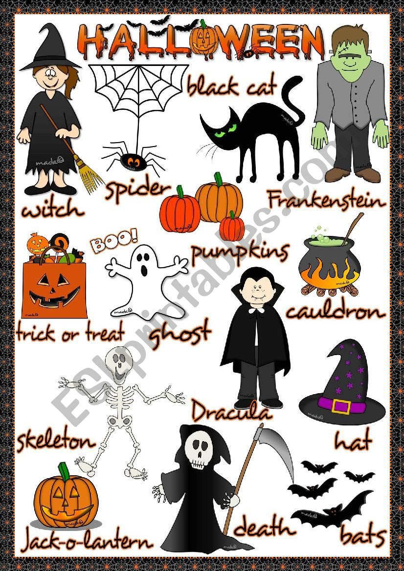 Halloween - poster worksheet