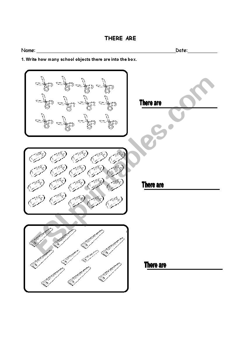 There are worksheet