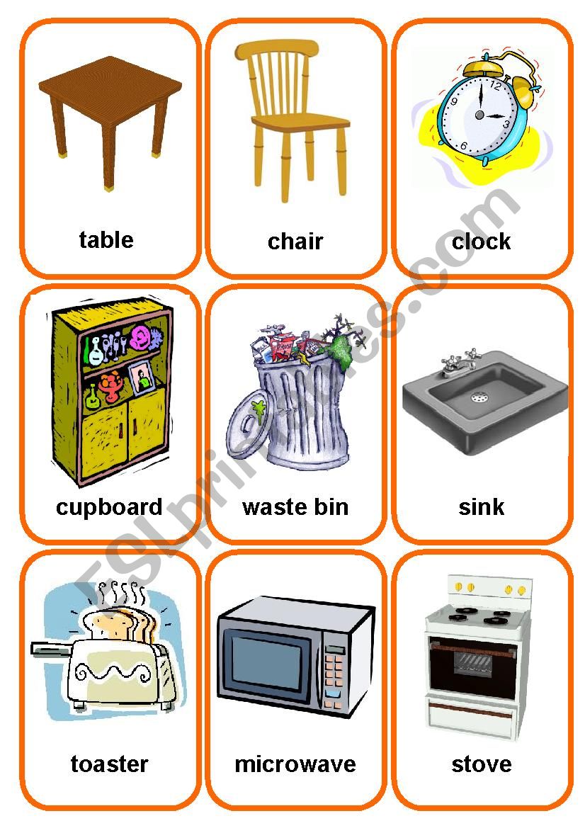 KITCHEN flashcards 1 worksheet