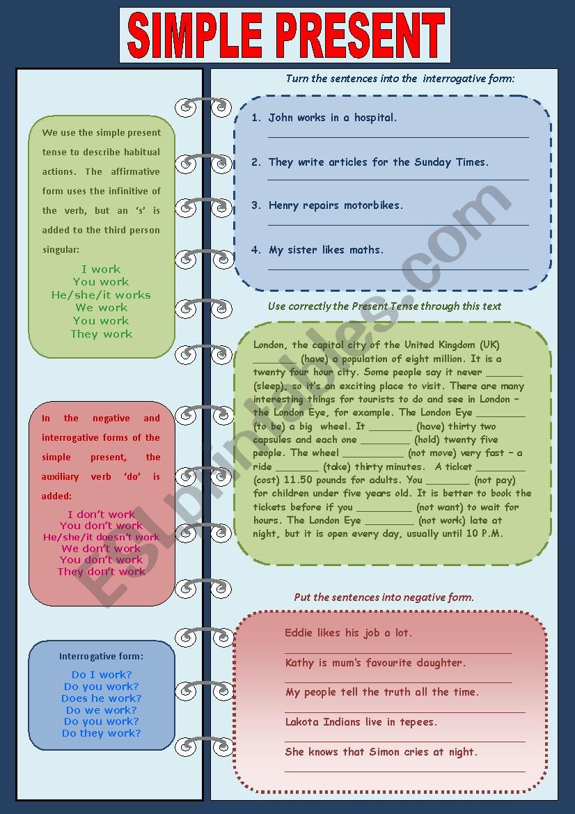 Simple Present worksheet