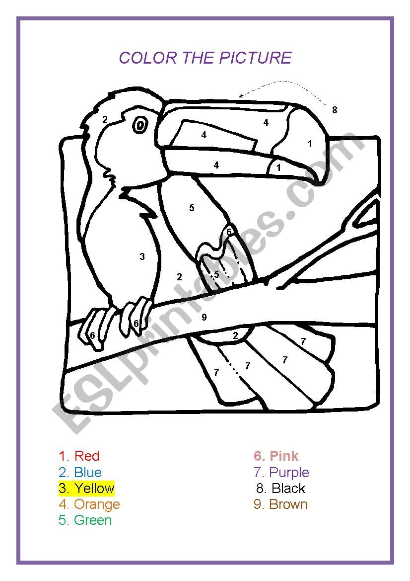 Colours worksheet