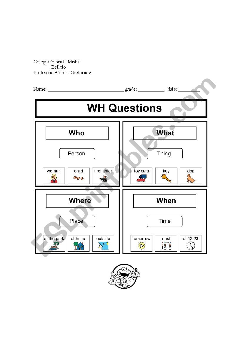 Wh questions worksheet