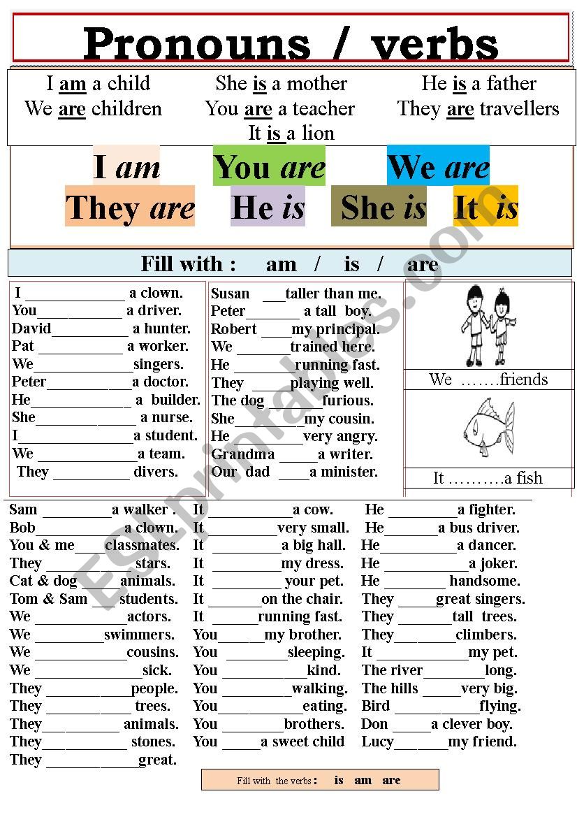 Nouns Pronouns And Verbs Worksheet High School