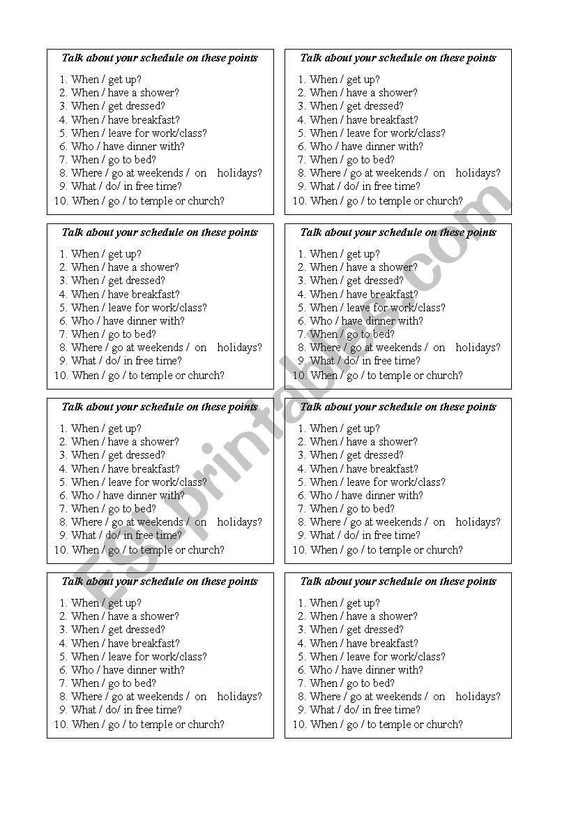 present simple activity worksheet