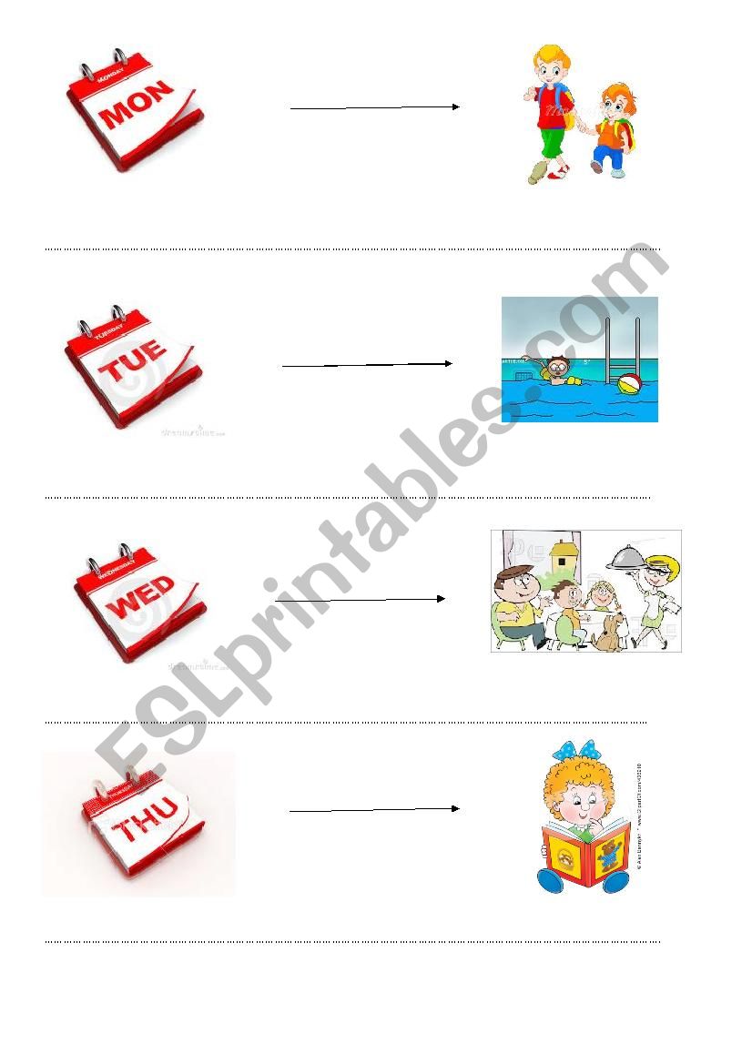 Days of the week worksheet